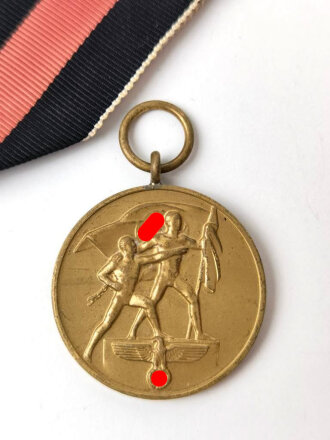 Anschlussmedaille 1. Oktober 1938 mit Band, sehr guter...