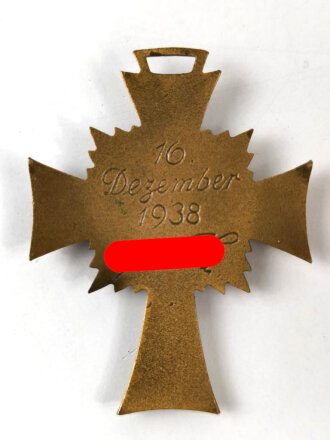 Ehrenkreuz der Deutschen Mutter ( Mutterkreuz ) in Bronze