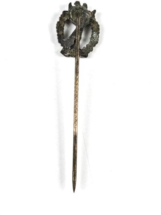 Miniatur, Infanteriesturmabzeichen Silber, Größe 16 mm an Nadel