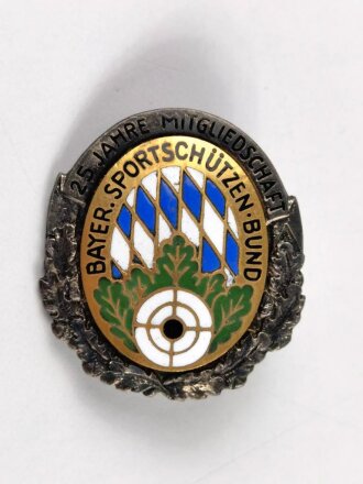 Deutschland nach 1945,  Abzeichen für " 25 Jahre Mitgliedschaft im Bayr. Sportschützenbund" 33mm