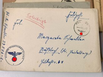 Konvolut 86 Feldpostbriefe Wehrmacht aus verschiedenen Nachlässen