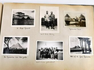 Afrikakorps, Fotoalbum eines Angehörigen wohl 90.leichte Afrikadivision mit 4 eingeklebten Feldpostbriefen mit Palmenstempeln