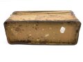 Transportkasten aus Blech Wehrmacht, sandfarbener Originallack, 21 x 8 x 10cm