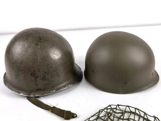 Österreich, Stahlhelm frühes Bundesheer. Ehemalige U.S. Glocke aus dem 2.Weltkrieg, leicht modifiziert und mit neuem Liner weitergetragen