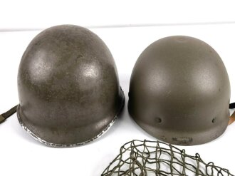 Österreich, Stahlhelm frühes Bundesheer. Ehemalige U.S. Glocke aus dem 2.Weltkrieg, leicht modifiziert und mit neuem Liner weitergetragen