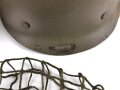 Österreich, Stahlhelm frühes Bundesheer. Ehemalige U.S. Glocke aus dem 2.Weltkrieg, leicht modifiziert und mit neuem Liner weitergetragen