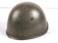 Italien 2. Weltkrieg, Stahlhelm M33 , Originallack und Kinnriemen. Stärker getragenes Stück