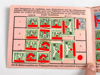 Nationalsozialistische Deutsche Arbeiterpartei, Gauleitung Hessen-Nassau, Mitgliedskarte, aufgenommen 1942