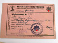 Mitgliedsausweis und vorläufiger Mitgliedsausweis Reichsluftschutzbund Landesgruppe Giessen,1941