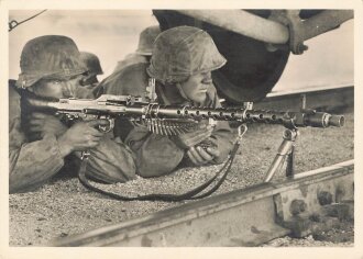 Ansichtskarte "Unsere Waffen SS" MG Schützen