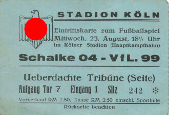NSRL Fußball Eintrittskarte, Stadion Köln, Schalke 04 - VFL. 99, 23. August 19?