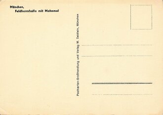 Ansichtskarte "Feldherrnhalle mit Mahnmal"