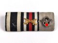 3er Bandspange eine 1. Weltkriegsveteranen, danach Polizei III.Reich, Bandspange mit auflage, Breite 44mm