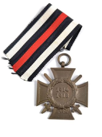 Ehrenkreuz für Frontkämpfer mit Verleihungsurkunde, diese gefaltet