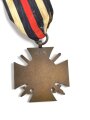 Ehrenkreuz für Frontkämpfer, Hersteller G14, mit Verleihungsurkunde eines Bergmannes, diese gefaltet