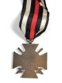 Ehrenkreuz für Frontkämpfer, mit Verleihungsurkunde, diese gefaltet