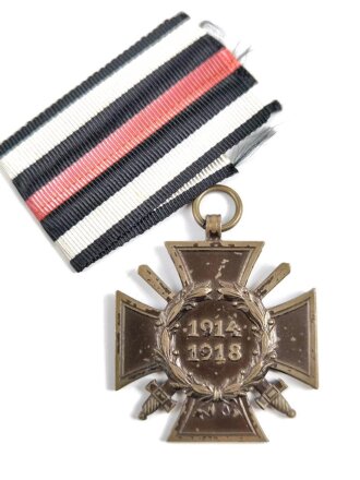 Ehrenkreuz für Frontkämpfer, mit Verleihungsurkunde, Ausgestellt von der Polizeibehörde Hambrug, Urkunde gefaltet sonst sehr guter Zustand