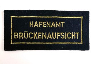 Ärmelabzeichen " Hafenamt Brückenaufsicht "