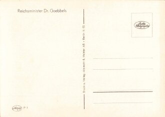 Ansichtskarte "Reichsminister Dr.Goebbels"