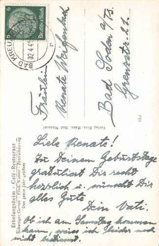 Ansichtskarte "Erholungsheim der D.A.F Bad Münster a.St."