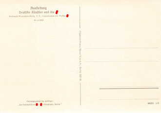 Ansichtskarte Ausstellung Deutsche Künstler und die SS "Doppelposten der Waffen-SS "