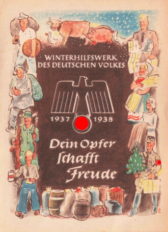 Türplakette Winterhilfswerk des Deutschen Volkes "Dein Opfer schafft Freude"