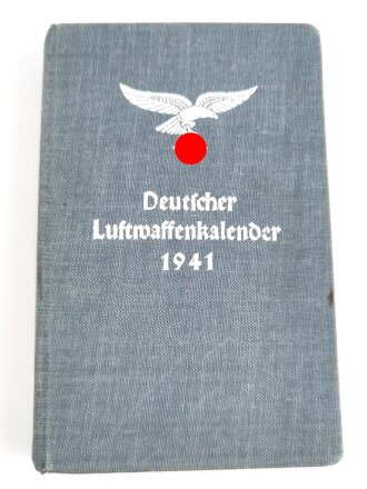 "Deutscher Luftwaffenkalender 1941", ca. 300 Seiten, DIN A6, stark gebraucht