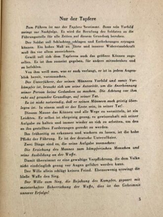 "Der Unteroffizier" Herausgegeben im Auftrag des Oberkommandos des Heeres, 1943, 47 Seiten, DIN A5