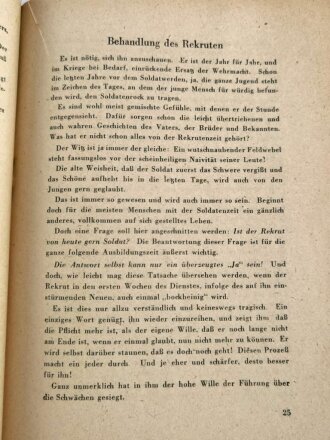 "Der Unteroffizier" Herausgegeben im Auftrag des Oberkommandos des Heeres, 1943, 47 Seiten, DIN A5