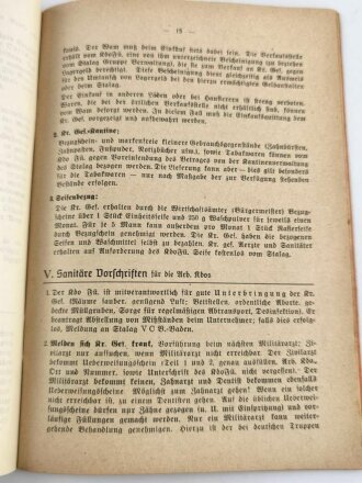 "Dienstanweisung für den Führer eines Kriegs Gefangenen Arbeitskommandos" 1. Juli 1941, 36 Seiten, DIN A5, gebraucht