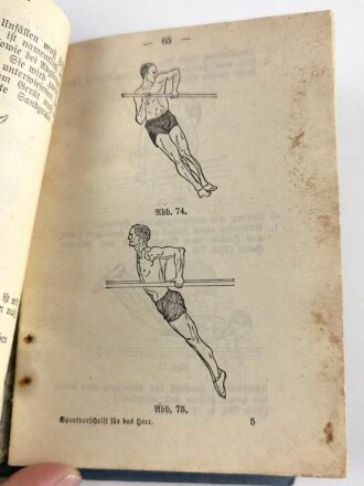 H.Dv. 475 "Sportvorschrift für das Heer" vom 1. Oktober 1938, 126 Seiten, DIN A6, stark gebraucht, loser Umschlag