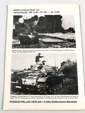 Waffen - Arsenal Band 154, "Flammenwerfer des deutschen Heeres bis 1945", 43 Seiten, DIN A4, gebraucht