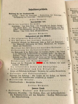 "Der Dienstunterricht im Heere, Ausgabe für den Nachrichtensoldaten" Jahrgang 1938-1939, 381 Seiten, DIN A5, guter Zustand