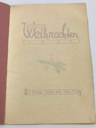 "Kompanie - Zeitung Weihnachts-Feier 1941" - 5....