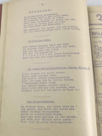 "Kompanie - Zeitung Weihnachts-Feier 1941" - 5. Komp. Nachr. Ers. Abt. 25, 14 Seiten, DIN A4