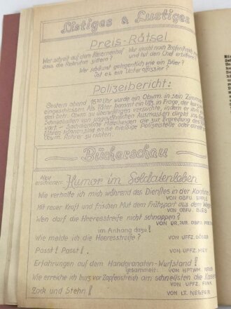 "Kompanie - Zeitung Weihnachts-Feier 1941" - 5. Komp. Nachr. Ers. Abt. 25, 14 Seiten, DIN A4