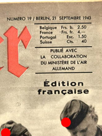 Der Adler, Edition francaise "Les gros morceau est en route", Heft Nr. 19, 21. September 1943