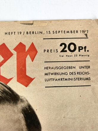 Der Adler "Sieger in 150 Luftkämpfen", Heft Nr. 19, 15. September 1942