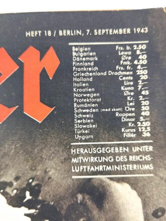 Der Adler "Der Waffenwart", Heft Nr. 18, 7. September 1943