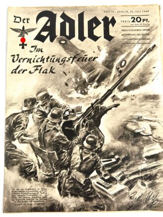 Der Adler "Im Vernichtungsfeuer der Flak", Heft Nr. 15, 23. Juli 1940