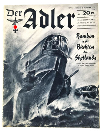 Der Adler "Bomben in die Buchten der Shetlands", Heft Nr. 3, 6. Februar 1940