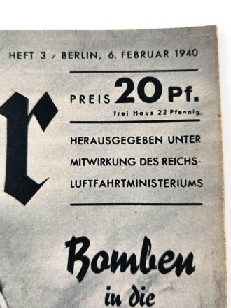 Der Adler "Bomben in die Buchten der Shetlands", Heft Nr. 3, 6. Februar 1940