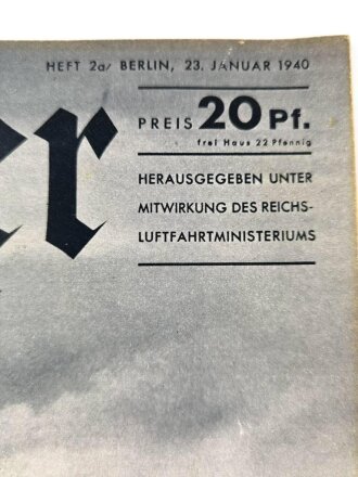 Der Adler "Der Schrecken der angreifenden Briten", Heft Nr. 2a, 23. Januar 1940