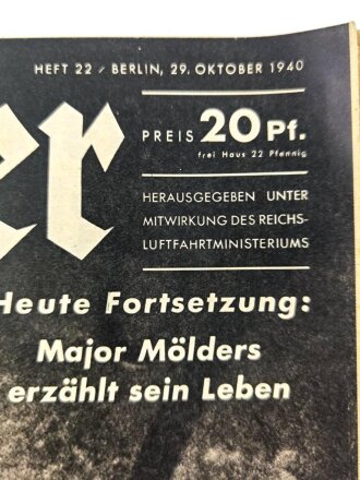 Der Adler "Major Mölders erzählt sein Leben", Heft Nr. 22, 29. Oktober 1943