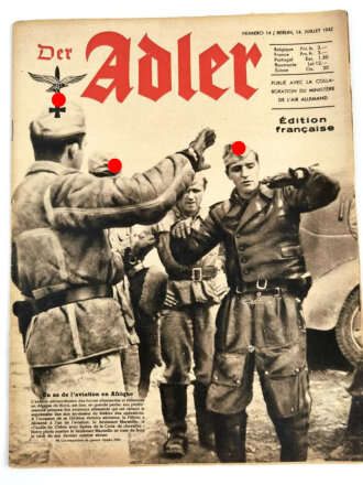 Der Adler, Edition francaise "Un as de laviation en afrique", Heft Nr. 14, 14. Juli 1942