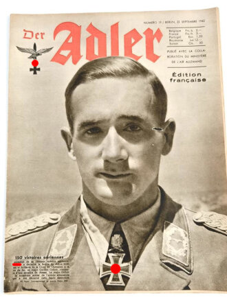 Der Adler, Edition francaise "150 victoires aeriennes", Heft Nr. 19, 22. September 1942
