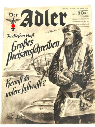 Der Adler "Kennst du unsere Luftwaffe", Heft Nr. 20, 1. Oktober 1940