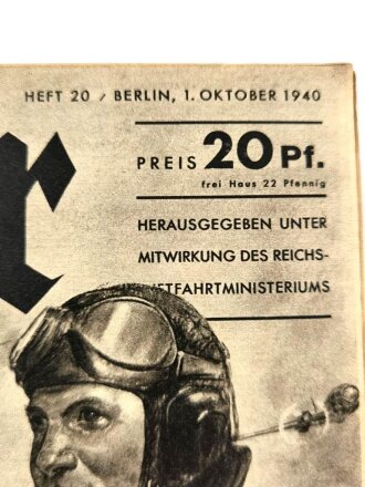 Der Adler "Kennst du unsere Luftwaffe", Heft Nr. 20, 1. Oktober 1940