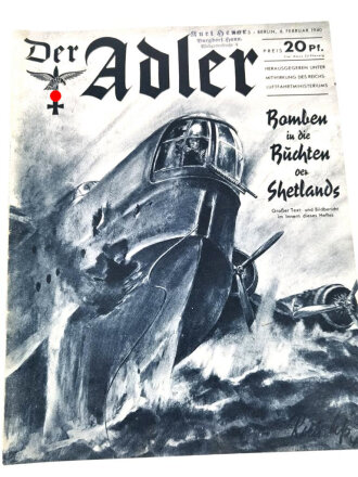 Der Adler "Bomben in die Buchten der Shetlands", Heft Nr. 3, 6. Februar 1940