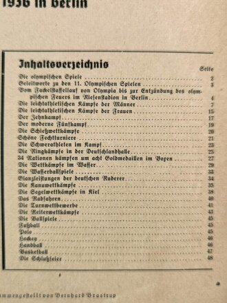 "Ich rufe die Jugend der Welt - Die 11. Olympische Spiele 1936 in Berlin" 48 Seiten, DIN A5